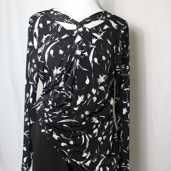 White House Black Market Floral Long Sleeve Top Women's XL - Picture 9 of 9